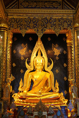 Buddha image in church of Wat Pho, Bangkok, Thailand.