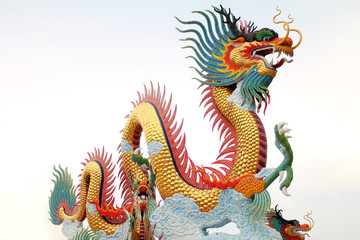 Chinese dragons statue