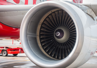 Turbine engine of airplane .