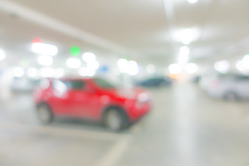 Abstract blur car park background  .