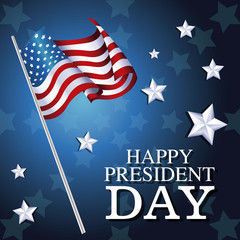 happy president day flag american star background vector illustration eps 10