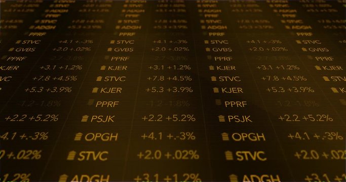 Retro Digital Stock Market Numbers