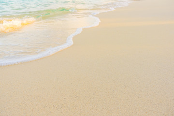 Beautiful tropical Maldives island with white sandy beach and se