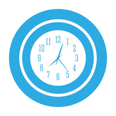 round wall clock icon image vector illustration design