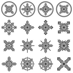 Abstract decorative element, pattern, cross