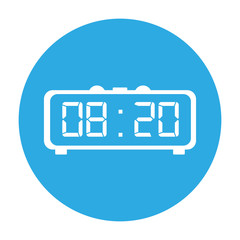 digital alarm clock icon image vector illustration design 