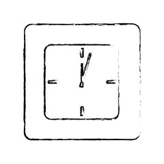 square clock icon image vector illustration design 