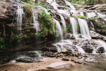 Beautiful landscape waterfall in Chiang Mai, Thailand