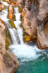 Fototapeta na wymiar Sapadere canyon and waterfall, Alanya turkey