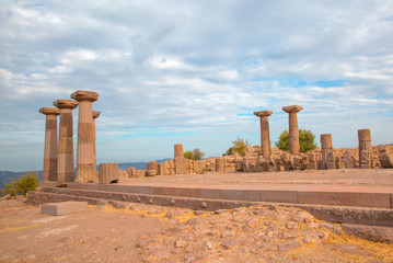 Ruined Athena Temple in Assos, Turkey