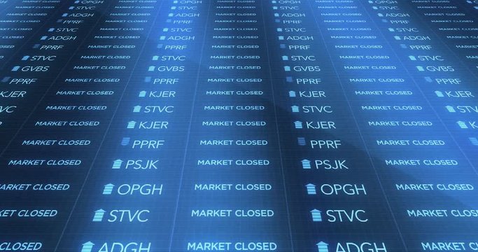 Market Closed   Blue Stock Market Ticker   ALT