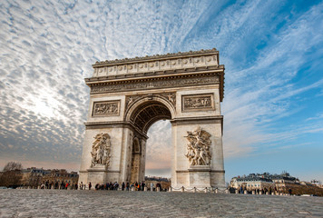 Fototapeta na wymiar Arc de Triomphe in Paris, France 