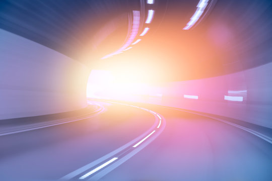 abstract highway road tunnel