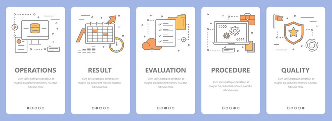 Vector set of thin line flat design audit concept banners