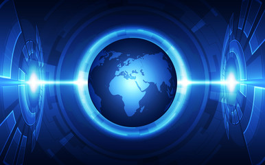 vector digital global technology concept, abstract background