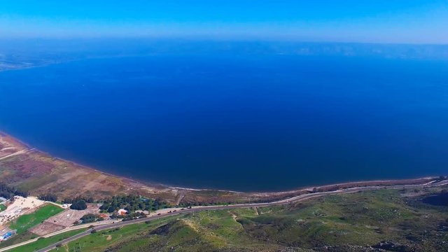 Sea of Galilee - Aerial footage over the Arbel cliff