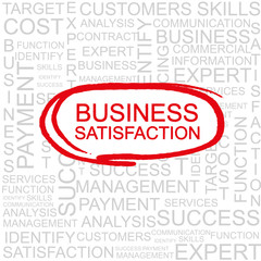 Business Satisfaction Word Cloud, Business Concept