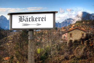 Obraz premium Schild 184 - Bäckerei