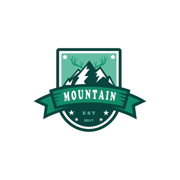 Mountain Badge Logo Illustration