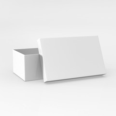 Realistic Rendering Of Shoe Box 3D Illustration With White Background