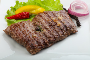 Grilled beef steak