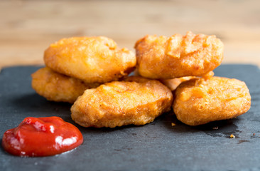 fried Chicken nuggets with sauce