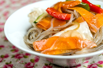 asian noodle food on the table