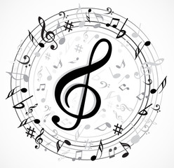 Music Note Background - 135777703