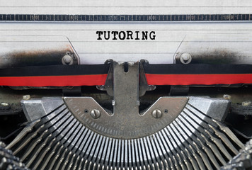 TUTORING Typed Words On a Vintage Typewriter Conceptual