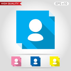 User icon. Button with user icon. Modern UI vector.