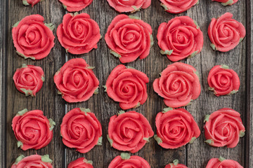 RED ROSES, SWEET  THAI DESSERT : A-LUA