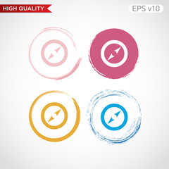 Obraz premium Compass icon. Button with compass icon. Modern vector.