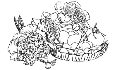 still life and peonies