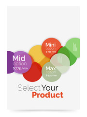 Business flyer circle abstract background