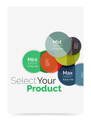 Business flyer circle abstract background