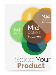 Business flyer circle abstract background