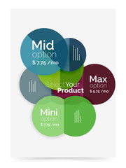 Business flyer circle abstract background