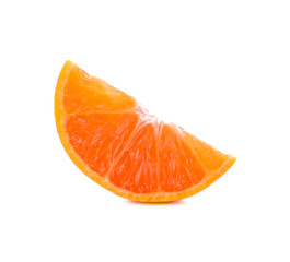 Half of orange fruit isolated on white background