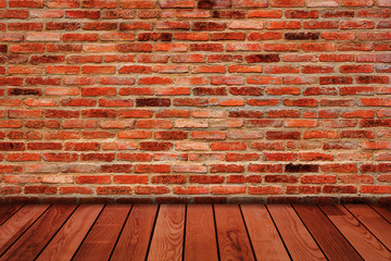 Old interior with brick wall