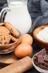 Cottage cheese in a wooden bowl. Useful and healthy eating. Diet.