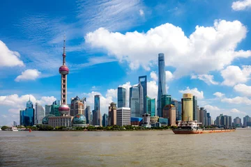 Zelfklevend Fotobehang Skyline van Shanghai © IBA