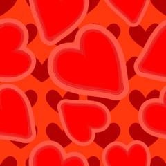 Seamless vector pattern with hearts for a Valentine's Day.