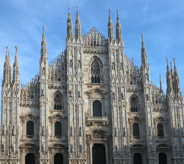 Fototapeta na wymiar great Cathedral called Duomo in Milan in Northern Italy