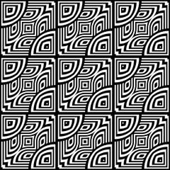Design seamless monochrome geometric pattern