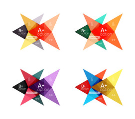 Vector colorful arrow option infographics templates set
