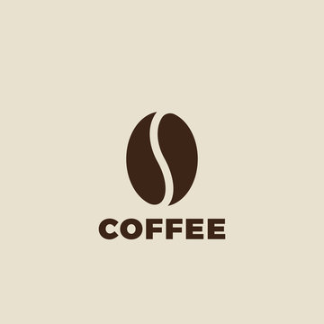 Fototapeta Coffee bean Logo design vector. Coffee shop Logotype icon