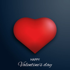 red heart on dark background