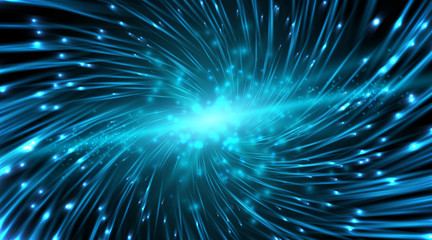 Vector abstract. Burst lines with lights.