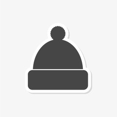 Winter snowboard cap icon - Illustration