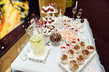 eco-friendly cake on the festive table.